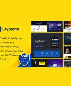Crypterio – NFT and Crypto Landing Page WordPress Theme