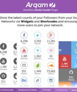 Social Counter Plugin for WordPress – Arqam