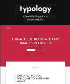 Typology – Text Based Minimal WordPress Blog Theme