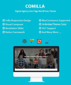 Comilla – Digital Agency One Page WordPress Theme