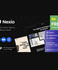 Nexio – Digital Creative Agency WordPress Theme + AI