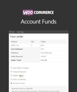 WooCommerce Account Funds