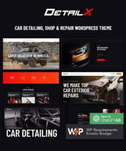 DetailX – Car Detailing, Shop & Repair WordPress Theme