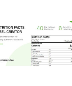 Nutrition – Facts Label Creator for Elementor