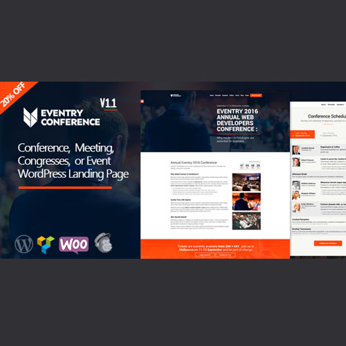 Eventry – Conference Meetup Landing Page WordPress Theme