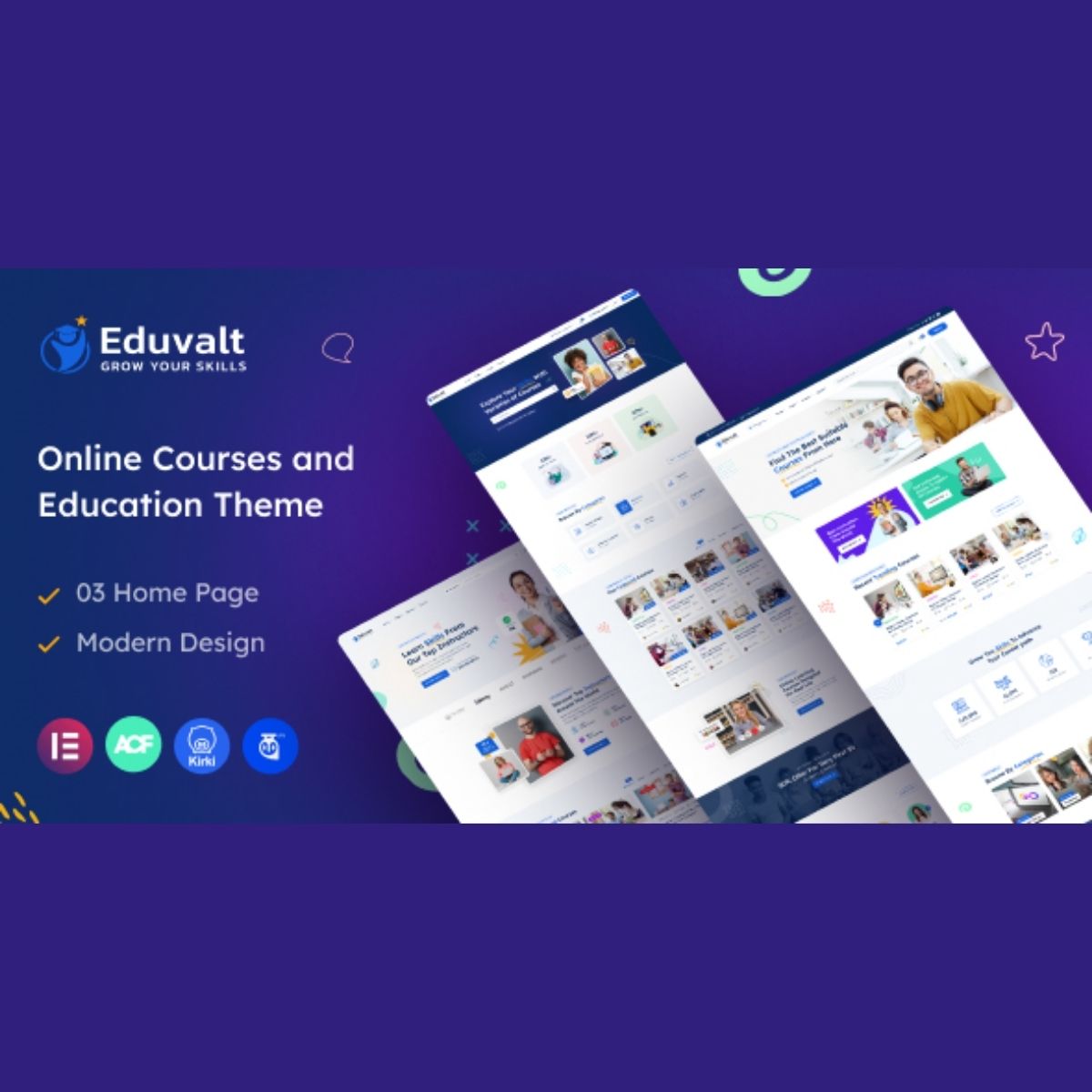 Eduvalt - Online Courses & Education WordPress Theme + RTL