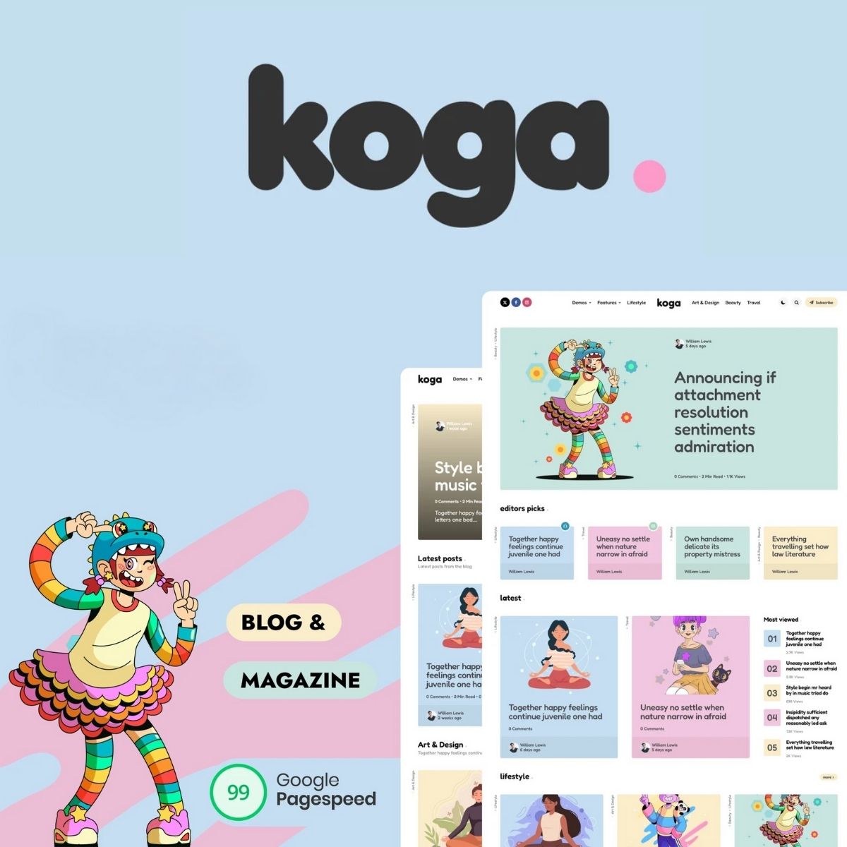Koga - Blog & Magazine WordPress Theme