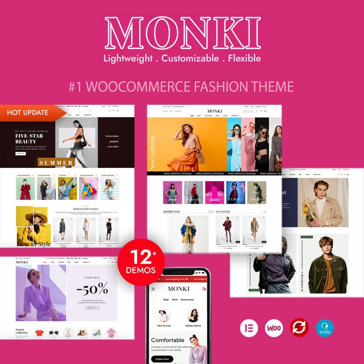 Monki - Elementor Fashion WooCommerce WordPress Theme