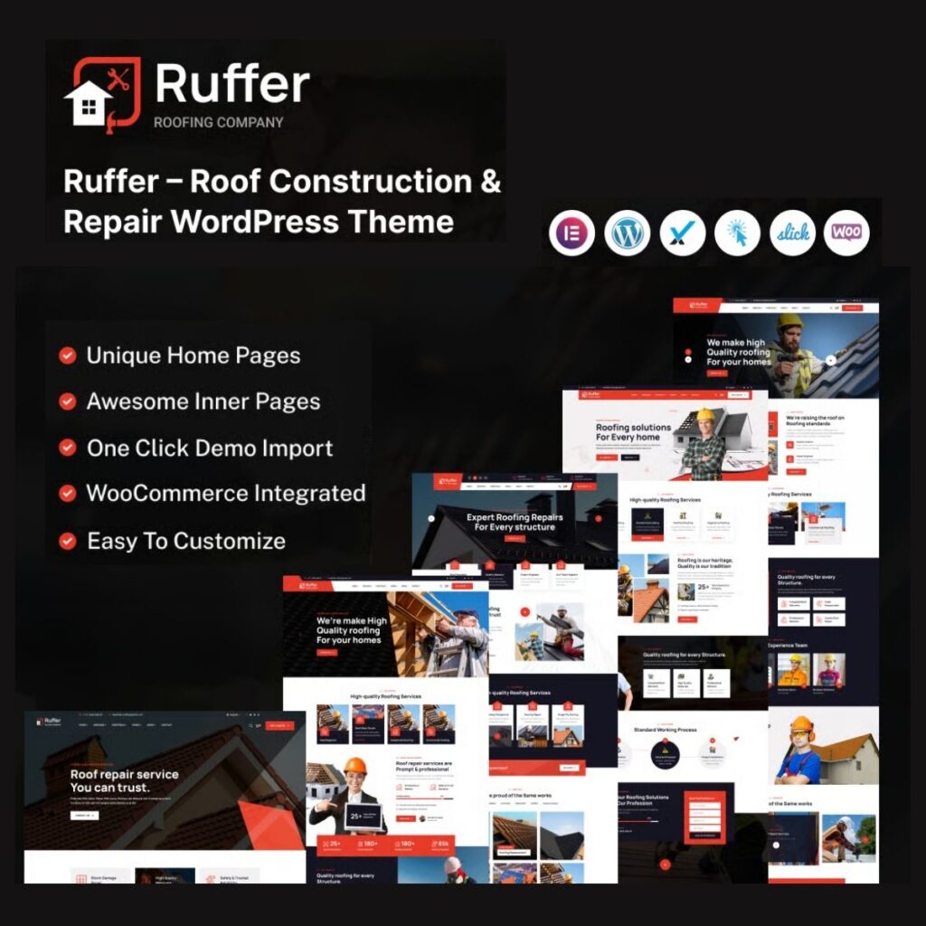 Ruffer - Roof Construction & Repair WordPress Theme