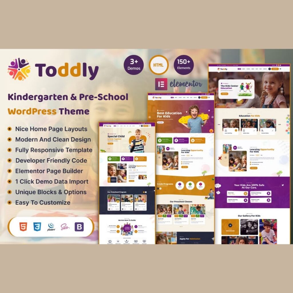 Toddly - Kids & Kindergarten WordPress Theme