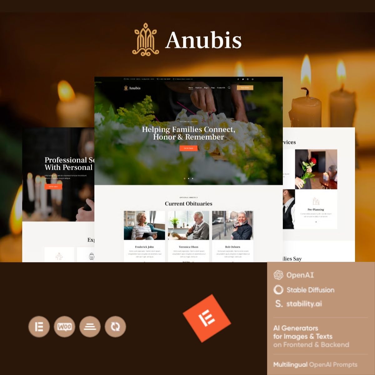 Anubis - Funeral & Burial Services WordPress Theme