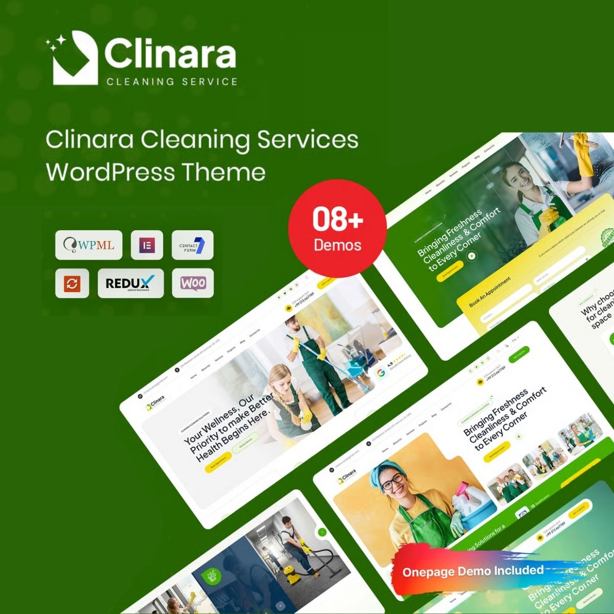 Clinara - Cleaning Services WordPress Theme