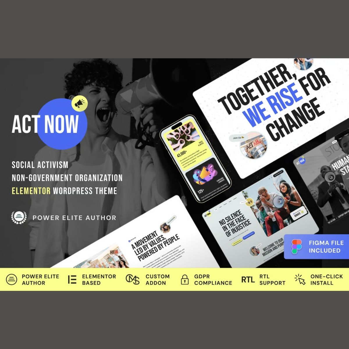 Act Now - Social Activism & NGO WordPress Theme