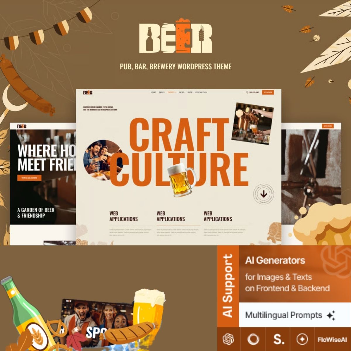 Beer - Pub, Bar, Brewery WordPress Theme