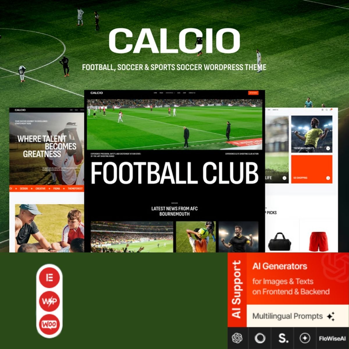 Calcio - Football & Soccer Elementor WordPress Theme