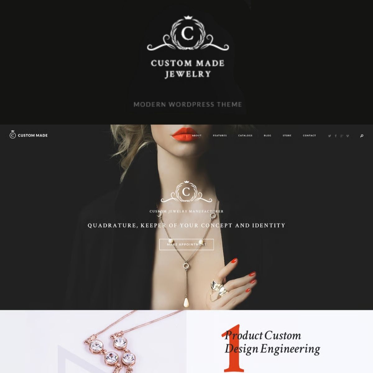 Custom Made | Jewelry Manufacturer and Store WordPress Theme