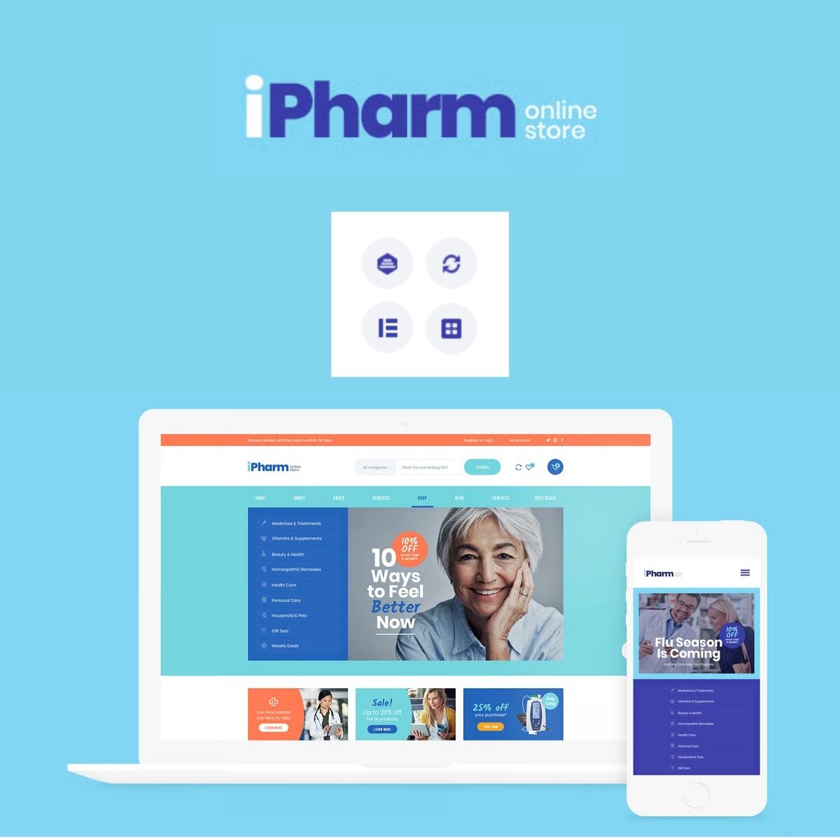 IPharm - Online Pharmacy & Medical WordPress Theme