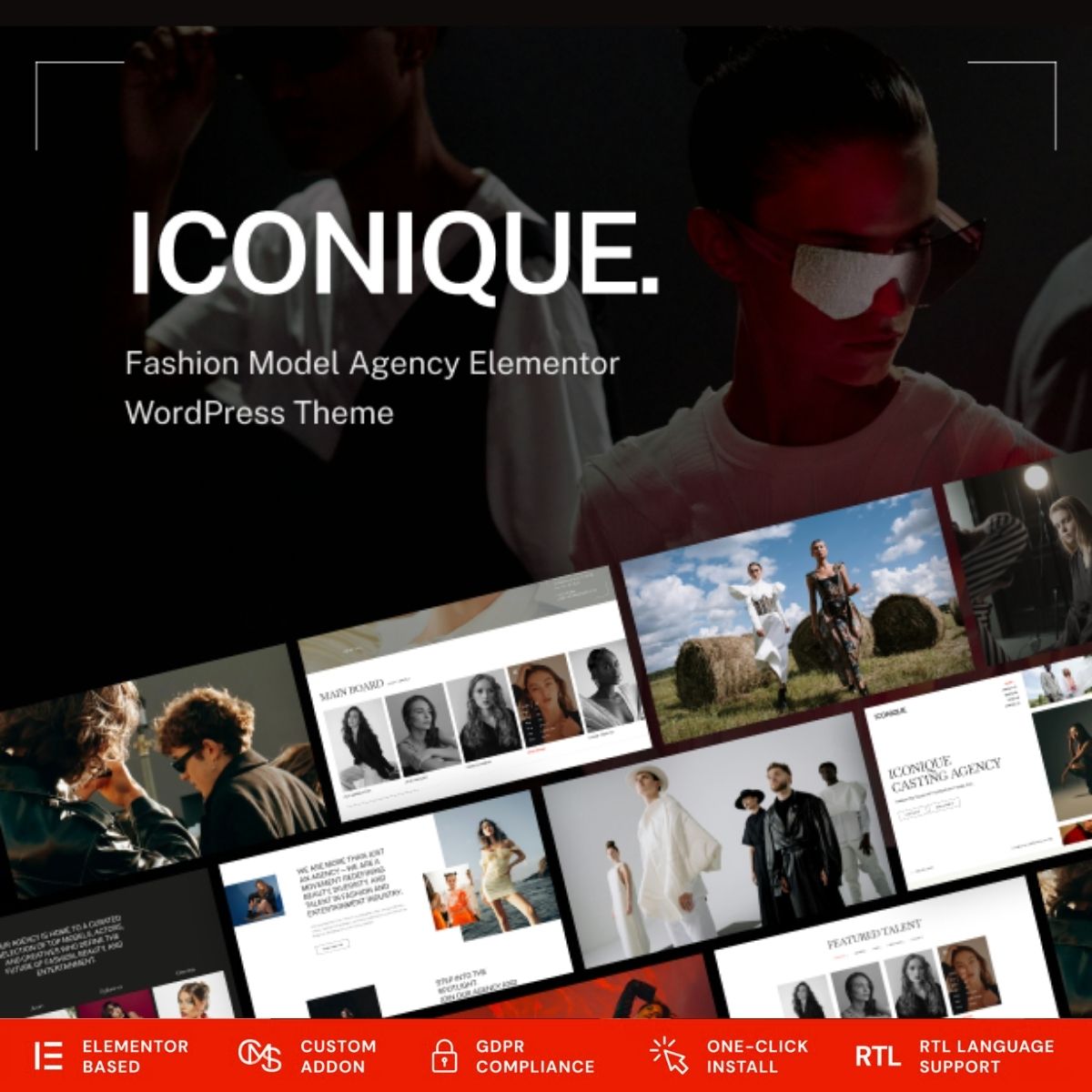 Iconique - Fashion Model Agency WordPress Theme