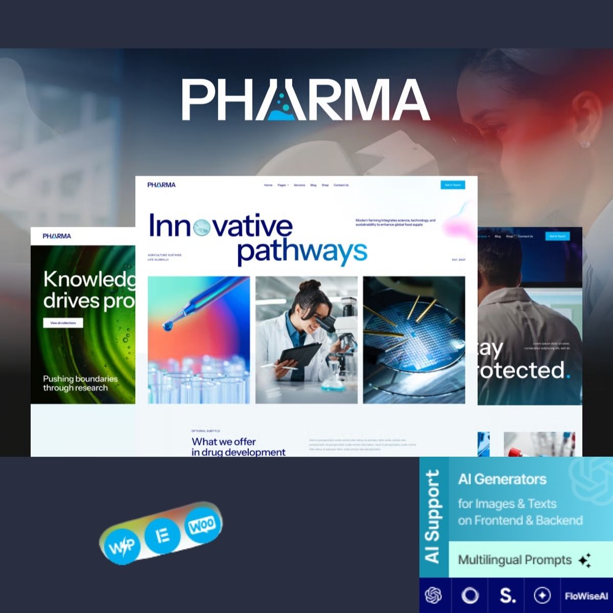 Pharma - Laboratory & Science Research WordPress Theme