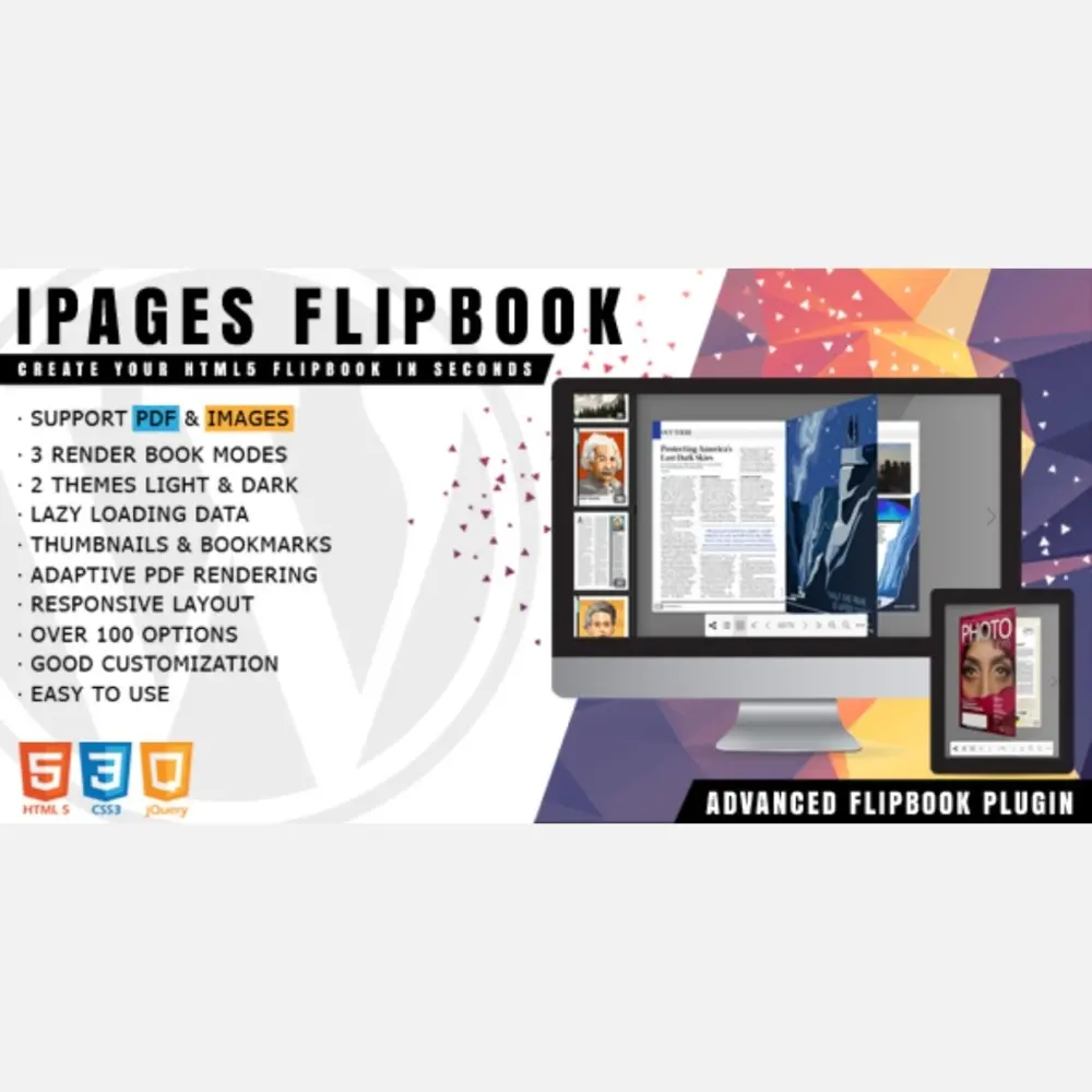 iPages - FlipBook Image & PDF Viewer for WordPress
