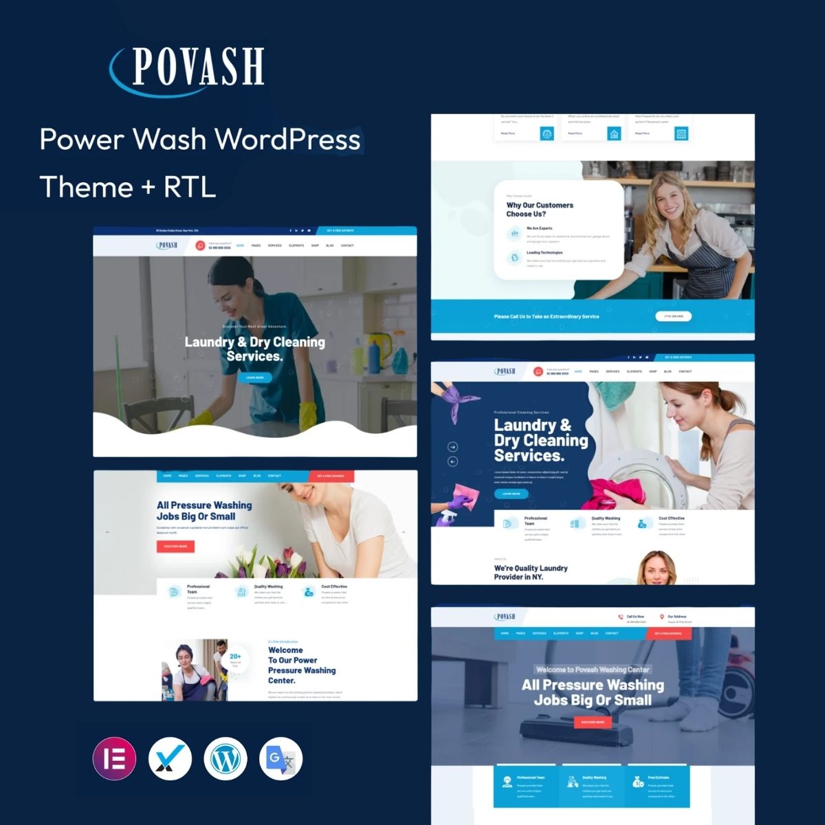 Povash | Power Wash WordPress Theme + RTL