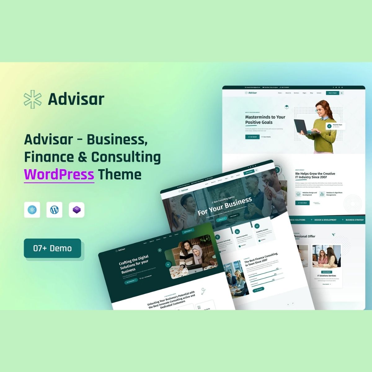 Advisar - Business, Finance & Consulting WordPress Theme