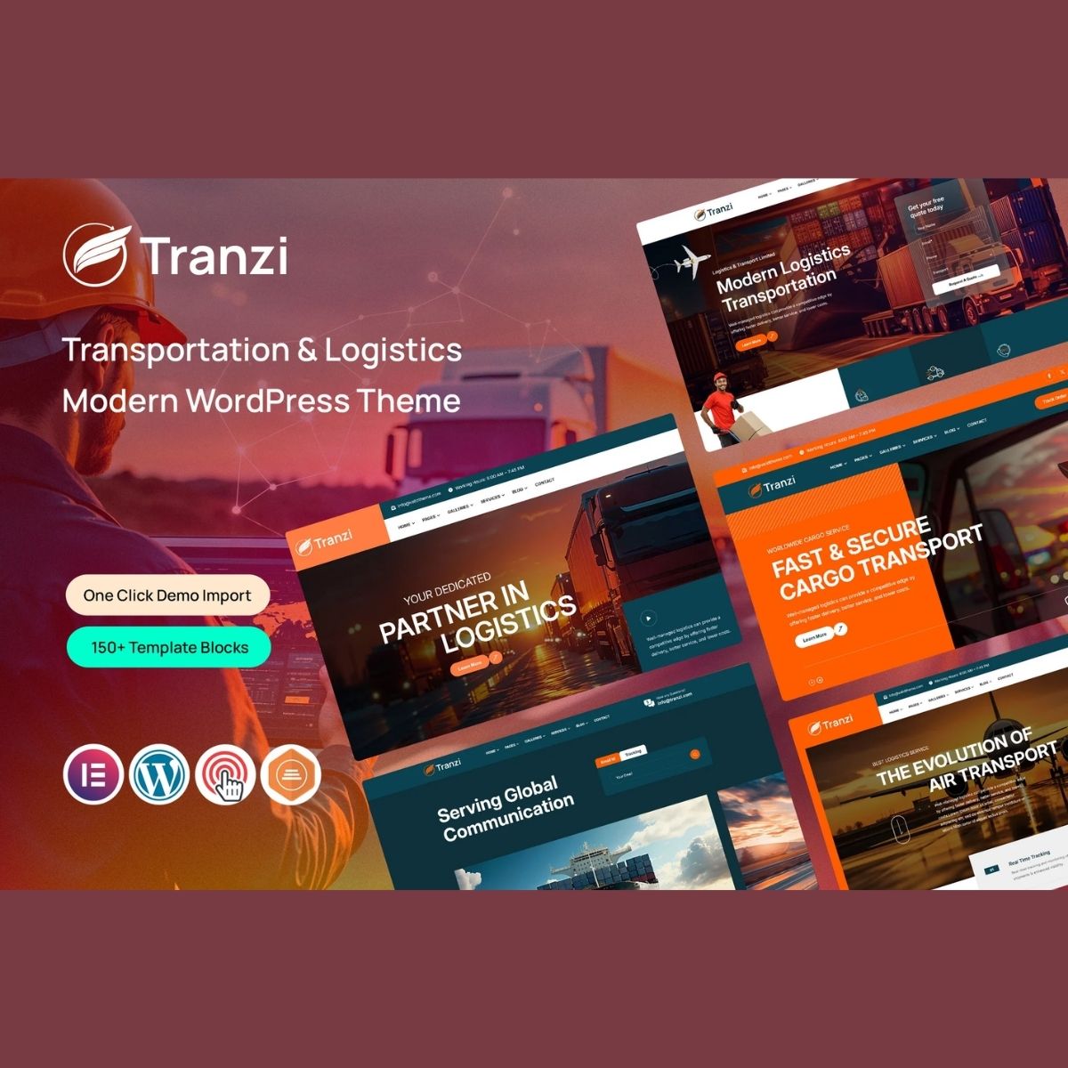 Tranzi - Transportation & Logistics WordPress Theme